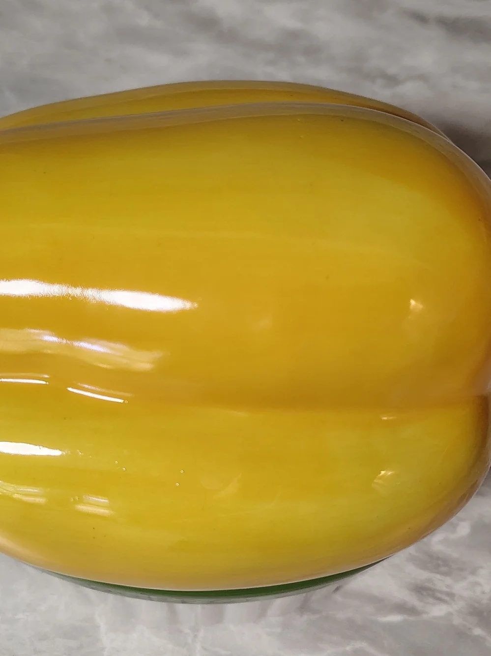 Yellow Bell Pepper Ceramic Casserole Dish